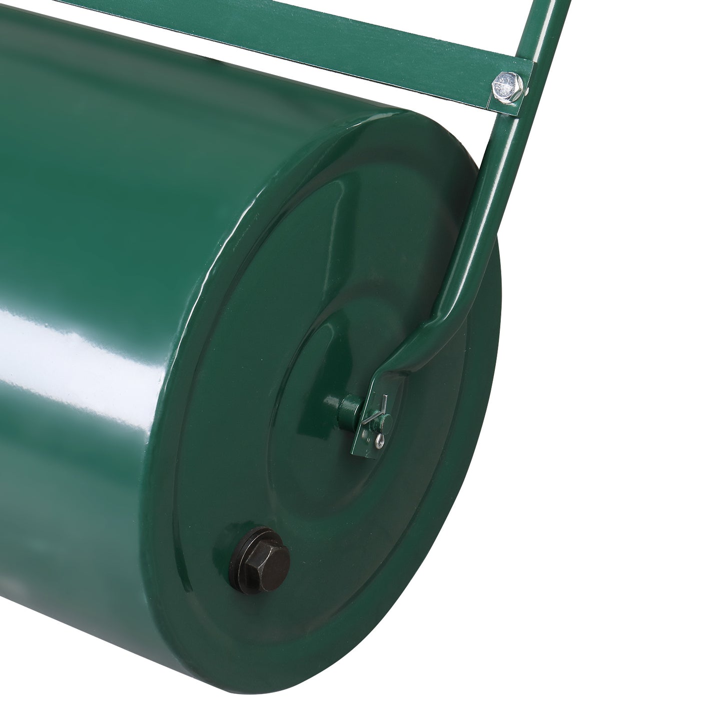 24 Inch Green Iron Lawn Roller Cylindrical Garden